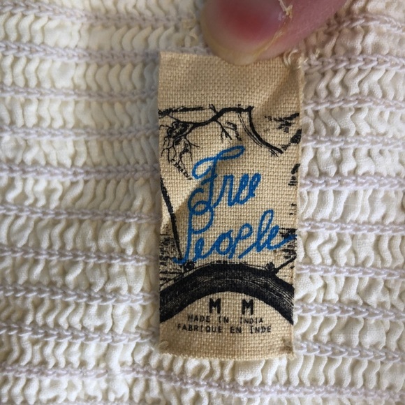 Free People Cream and Gold Mini Skater Skirt Size M - Picture 9 of 12